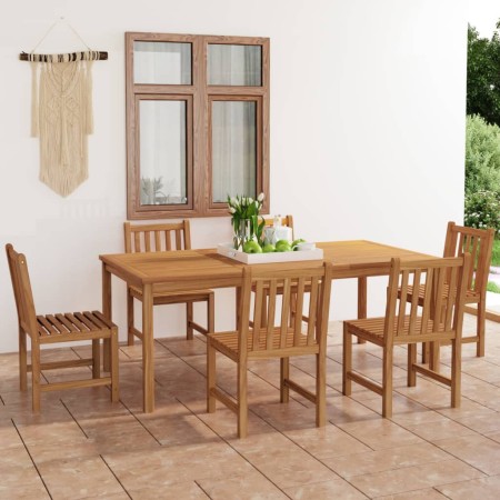 Conjunto de comedor de jardín 7 piezas madera maciza de teca de vidaXL, Conjuntos de jardín - Ref: Foro24-3059945, Precio: 97...