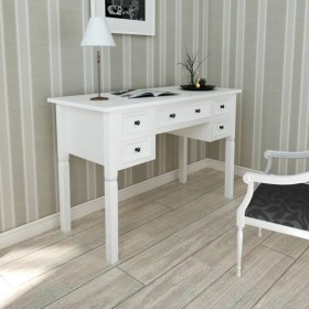 Desk with 5 white drawers by vidaXL, Desks - Ref: Foro24-241533, Price: 234,09 €, Discount: %