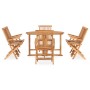 Folding garden dining set 7 pieces solid teak wood by vidaXL, Garden sets - Ref: Foro24-3059986, Price: 560,04 €, Discount: %