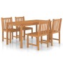 5-piece solid teak wood garden dining set by vidaXL, Garden sets - Ref: Foro24-3059937, Price: 635,90 €, Discount: %