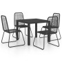 Set de comedor de jardín de 5 piezas PVC ratán negro de vidaXL, Conjuntos de jardín - Ref: Foro24-3060119, Precio: 387,61 €, ...