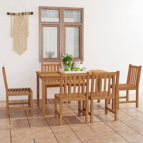 Garden dining set 7 pieces solid teak wood by vidaXL, Garden sets - Ref: Foro24-3059934, Price: 811,93 €, Discount: %