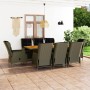 Garden dining set 9 pieces with brown synthetic rattan cushions by vidaXL, Garden sets - Ref: Foro24-3060147, Price: 2,00 €, ...