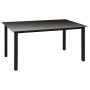 Juego de comedor para jardín 7 piezas negro de vidaXL, Conjuntos de jardín - Ref: Foro24-3060049, Precio: 556,68 €, Descuento: %