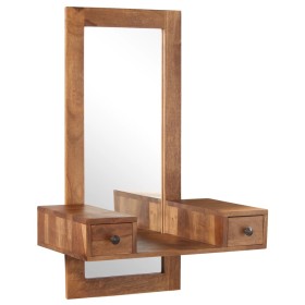 Cosmetic mirror with 2 drawers solid sheesham wood by vidaXL, Mirrors - Ref: Foro24-246264, Price: 144,99 €, Discount: %