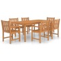 Conjunto de comedor de jardín 7 piezas madera maciza de teca de vidaXL, Conjuntos de jardín - Ref: Foro24-3059947, Precio: 1,...