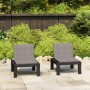 Sillones de jardín con cojines 2 unidades plástico gris de vidaXL, Sillas de jardín - Ref: Foro24-3059824, Precio: 146,45 €, ...