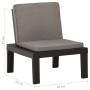 Garden armchairs with cushions, 2 units, gray plastic by vidaXL, Garden chairs - Ref: Foro24-3059824, Price: 147,99 €, Discou...