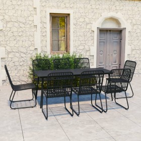 9-teiliges Garten-Essset aus synthetischem Rattan und Glas von vidaXL, Gartensets - Ref: Foro24-3060248, Preis: 901,99 €, Rab...