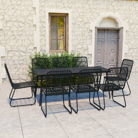 9-teiliges Garten-Essset aus synthetischem Rattan und Glas von vidaXL, Gartensets - Ref: Foro24-3060248, Preis: 1,00 €, Rabat...