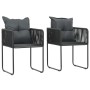 Set de comedor de jardín de 3 piezas PVC ratán negro de vidaXL, Conjuntos de jardín - Ref: Foro24-3060094, Precio: 229,99 €, ...