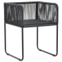 Set de comedor de jardín de 3 piezas PVC ratán negro de vidaXL, Conjuntos de jardín - Ref: Foro24-3060094, Precio: 229,88 €, ...