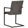 Cantilever Dining Chairs 6 pcs Gray Genuine Leather by vidaXL, dining chairs - Ref: Foro24-3060206, Price: 731,53 €, Discount: %