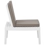 Sillones de jardín con cojines 2 unidades plástico blanco de vidaXL, Sillas de jardín - Ref: Foro24-3059823, Precio: 115,99 €...