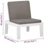 Garden armchairs with cushions 2 units white plastic by vidaXL, Garden chairs - Ref: Foro24-3059823, Price: 140,66 €, Discoun...