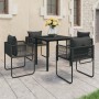 Set de comedor de jardín de 5 piezas PVC ratán negro de vidaXL, Conjuntos de jardín - Ref: Foro24-3060095, Precio: 410,99 €, ...