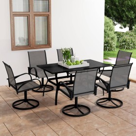 Garten-Essset 7-teilig aus Textilene und Stahl von vidaXL, Gartensets - Ref: Foro24-3060284, Preis: 713,99 €, Rabatt: %