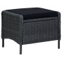 Set muebles jardín 3 pzas ratán sintético gris oscuro y cojines de vidaXL, Conjuntos de jardín - Ref: Foro24-3060154, Precio:...