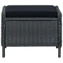 Set muebles jardín 3 pzas ratán sintético gris oscuro y cojines de vidaXL, Conjuntos de jardín - Ref: Foro24-3060154, Precio:...