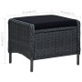 Set muebles jardín 3 pzas ratán sintético gris oscuro y cojines de vidaXL, Conjuntos de jardín - Ref: Foro24-3060154, Precio:...