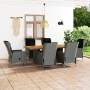 Garden dining set 7 pieces and light gray synthetic rattan cushions by vidaXL, Garden sets - Ref: Foro24-3060141, Price: 1,00...