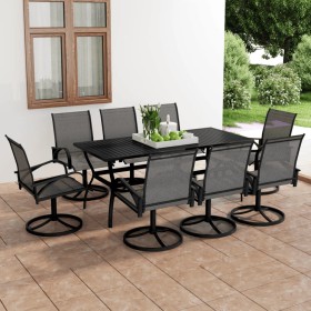 Garden dining set 9 pieces textilene and steel by vidaXL, Garden sets - Ref: Foro24-3060286, Price: 1,00 €, Discount: %