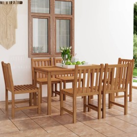 Garden dining set 7 pieces solid teak wood by vidaXL, Garden sets - Ref: Foro24-3059930, Price: 805,85 €, Discount: %