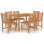 Garten-Essgruppe 7-teilig aus massivem Teakholz von vidaXL, Gartensets - Ref: Foro24-3059930, Preis: 805,12 €, Rabatt: %