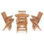 Folding garden dining set 9 pieces solid teak wood by vidaXL, Garden sets - Ref: Foro24-3059971, Price: 632,52 €, Discount: %