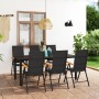 7-piece black and brown garden dining set by vidaXL, Garden sets - Ref: Foro24-3060074, Price: 660,93 €, Discount: %