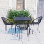 5-teiliges Garten-Essset aus schwarzem PVC-Rattan von vidaXL, Gartensets - Ref: Foro24-3060220, Preis: 457,16 €, Rabatt: %