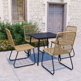 5-teiliges Garten-Essset aus synthetischem Rattan und Glas von vidaXL, Gartensets - Ref: Foro24-3060232, Preis: 542,53 €, Rab...