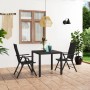 Juego de comedor de jardín 3 piezas negro de vidaXL, Conjuntos de jardín - Ref: Foro24-3060058, Precio: 280,73 €, Descuento: %