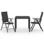 Garten-Essgruppe 3-teilig schwarz von vidaXL, Gartensets - Ref: Foro24-3060058, Preis: 280,73 €, Rabatt: %