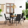 Juego de comedor de jardín 5 piezas negro y marrón de vidaXL, Conjuntos de jardín - Ref: Foro24-3060053, Precio: 373,76 €, De...