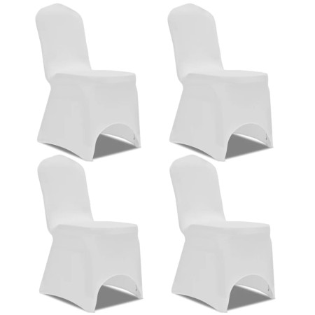 Elastic chair cover 4 units white by vidaXL, Covers - Ref: Foro24-131408, Price: 18,11 €, Discount: %