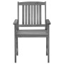 Garden chairs with cushions 4 pcs solid gray acacia wood by vidaXL, Garden chairs - Ref: Foro24-3061242, Price: 264,31 €, Dis...