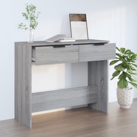 Sonoma-Konsolentisch aus grauem Sperrholz, 90 x 36 x 75 cm von vidaXL, Seitentische - Ref: Foro24-817073, Preis: 54,62 €, Rab...