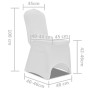 Funda de silla elástica 4 unidades blanca de vidaXL, Fundas - Ref: Foro24-131408, Precio: 18,11 €, Descuento: %