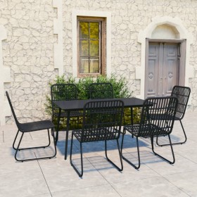 7-teiliges Garten-Essset aus synthetischem Rattan und Glas von vidaXL, Gartensets - Ref: Foro24-3060246, Preis: 797,15 €, Rab...