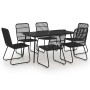 7-piece garden dining set synthetic rattan and glass by vidaXL, Garden sets - Ref: Foro24-3060246, Price: 797,15 €, Discount: %