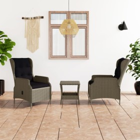 3-piece garden furniture set and brown synthetic rattan cushions by vidaXL, Garden sets - Ref: Foro24-3060150, Price: 501,27 ...