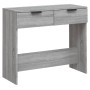 Sonoma gray plywood console table 90x36x75 cm by vidaXL, Side tables - Ref: Foro24-817073, Price: 54,62 €, Discount: %