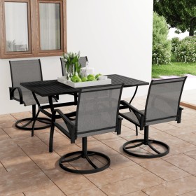 Garden dining set 5 pieces textilene and steel by vidaXL, Garden sets - Ref: Foro24-3060283, Price: 523,99 €, Discount: %