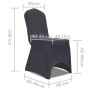 Funda de silla elástica 6 unidades gris antracita de vidaXL, Fundas - Ref: Foro24-131412, Precio: 22,76 €, Descuento: %