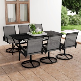 7-piece garden dining set made of textilene and steel by vidaXL, Garden sets - Ref: Foro24-3060285, Price: 813,31 €, Discount: %