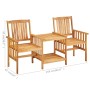 Garden chairs and table with solid acacia wood cushions by vidaXL, Garden sets - Ref: Foro24-3061280, Price: 139,48 €, Discou...