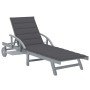 Garden lounger with solid acacia wood cushion by vidaXL, Loungers - Ref: Foro24-3061329, Price: 189,99 €, Discount: %