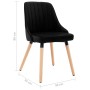 Dining chairs 4 units black velvet by vidaXL, dining chairs - Ref: Foro24-3060300, Price: 352,17 €, Discount: %