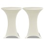 2 cream-colored tablecloths fitted for a pedestal table - 60 cm in diameter by vidaXL, Covers - Ref: Foro24-241207, Price: 24...